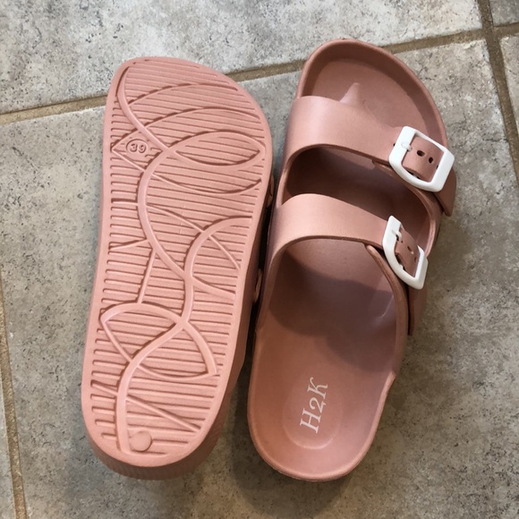Dusty pink slide in sandals - Picture 3 of 3
